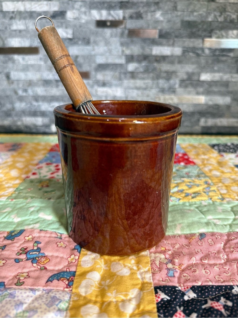 Vintage Granny Core Small Crock